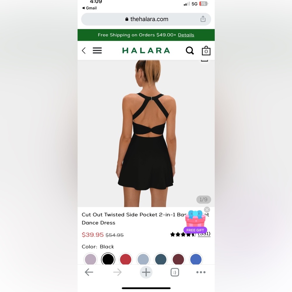 Halara Cut Out Twist Dress New With Tags